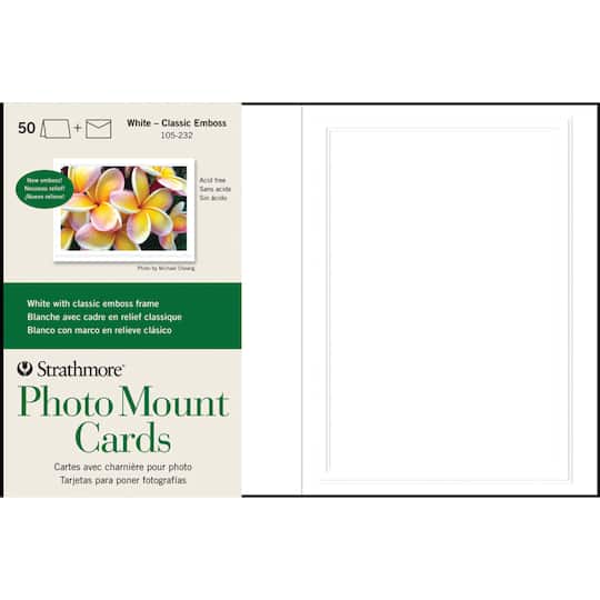 Strathmore&#xAE; White Photo Mount Cards &#x26; Envelopes, 5&#x22; x 7&#x22;